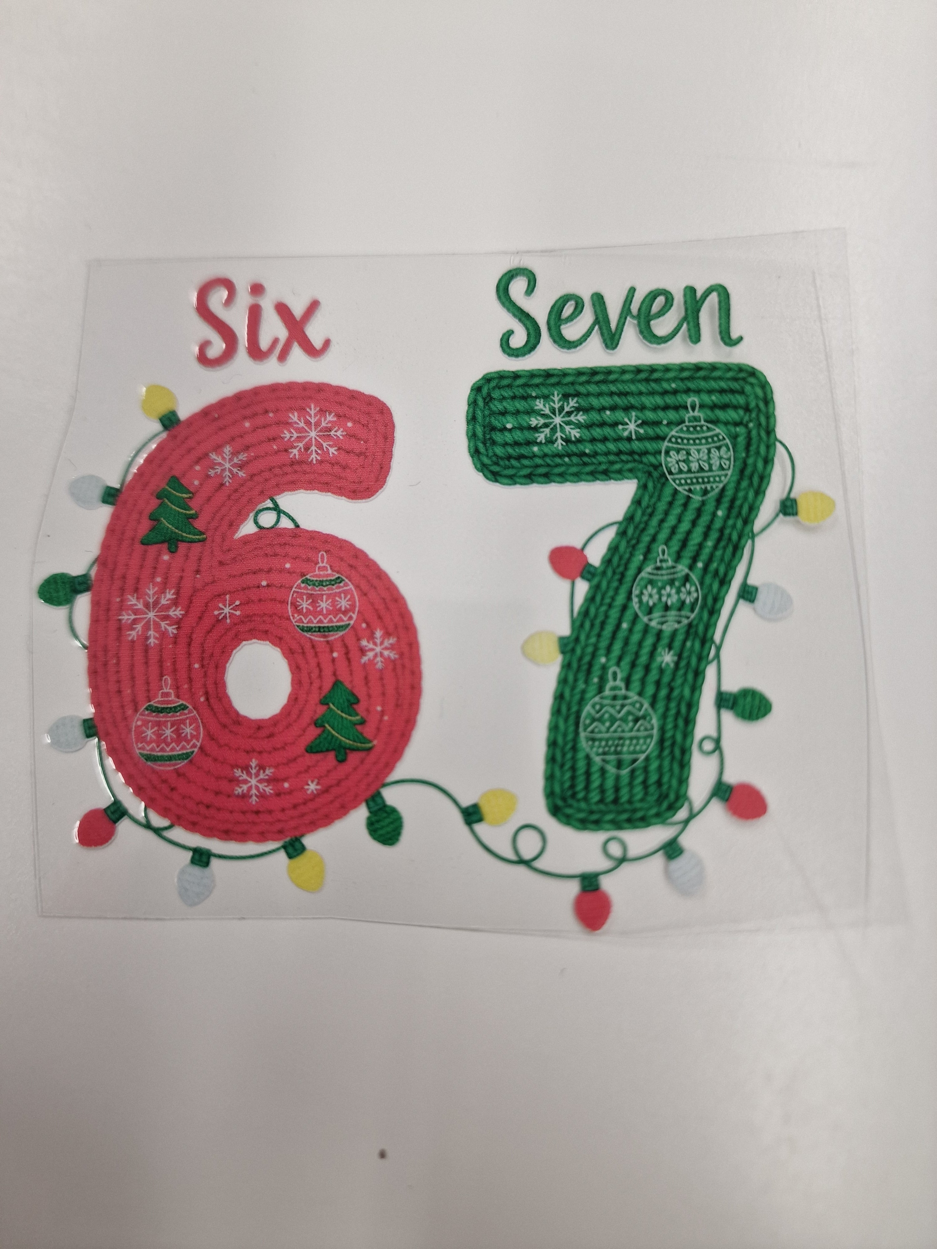 6 7 Faux Yarn UVDTF decal