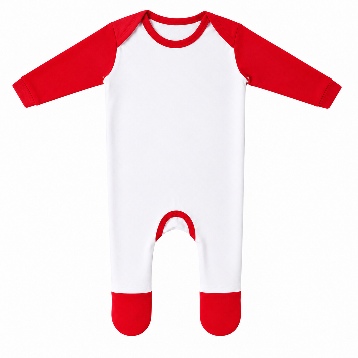 Red block sublimation rompers