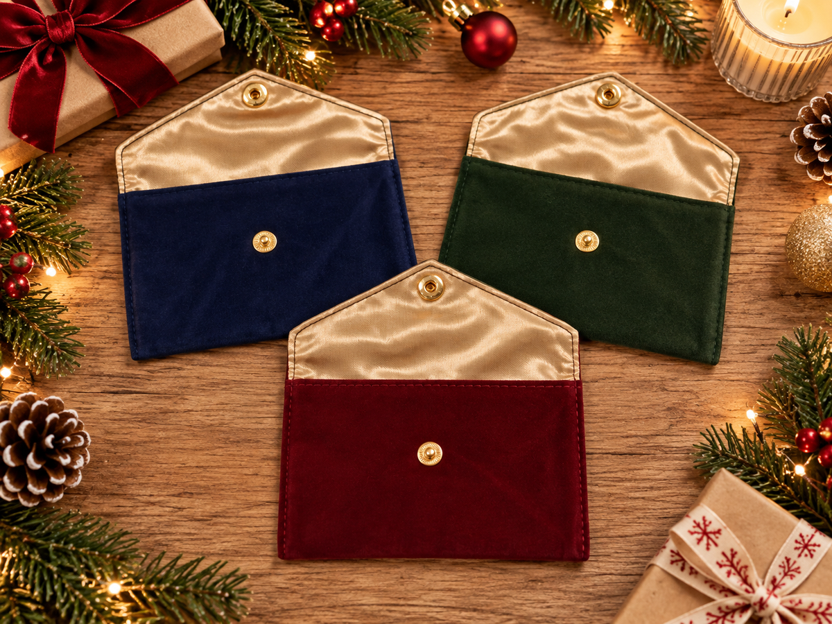 Velvet gift card envelope / money wallet