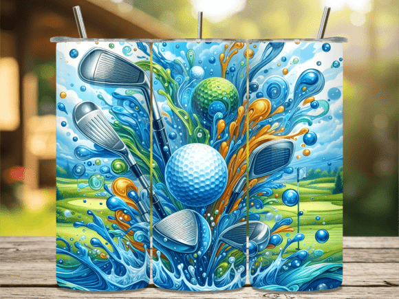 Blue Golf 20 oz sublimation print - Wraps and Blanks
