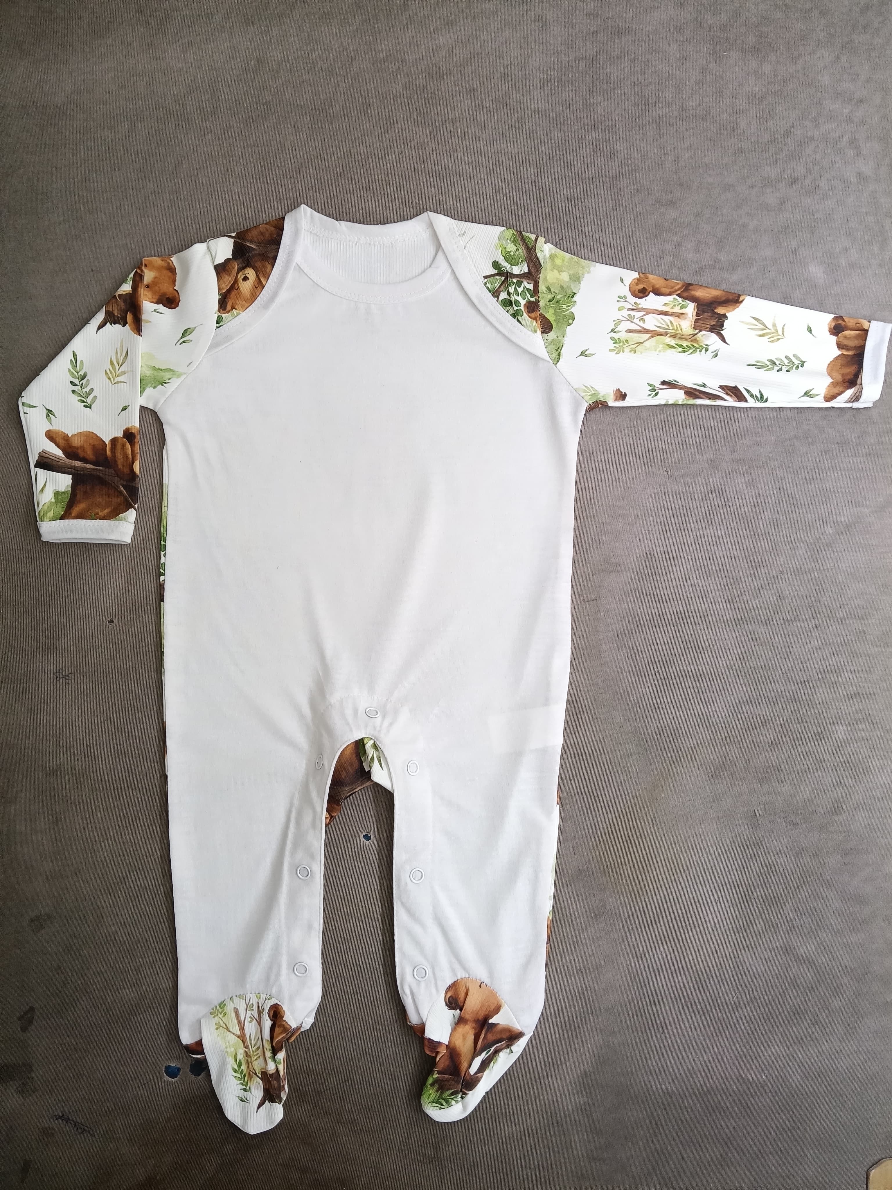 Bear print sublimation rompers - Wraps and Blanks