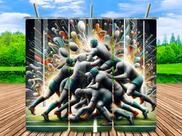 Rugby scrimmage 20 oz sublimation print - Wraps and Blanks