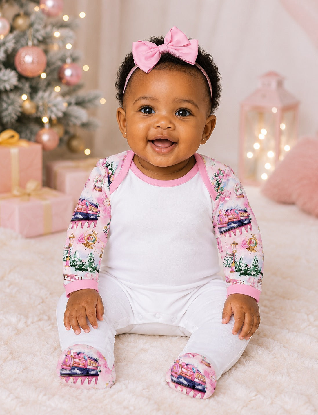 Pink Train Sublimation Kids Pyjamas PRE-ORDER