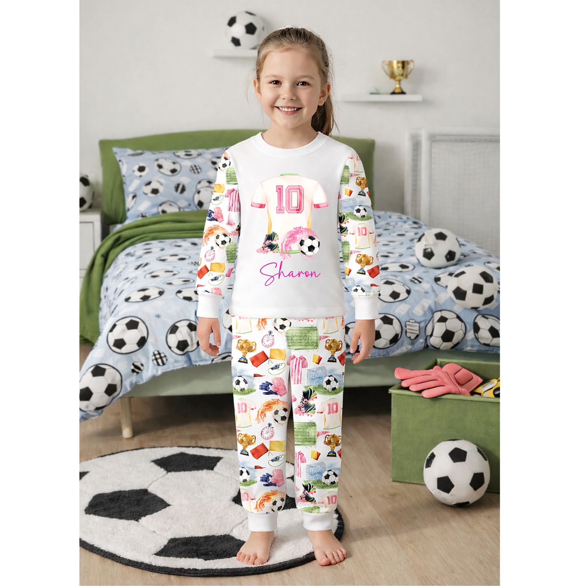 Football Girls Kids Pyjamas