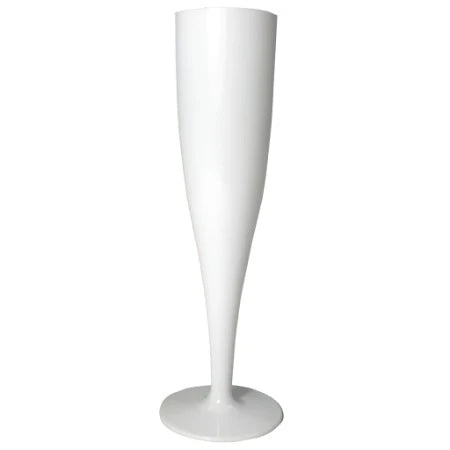 White recyclable champagne flute
