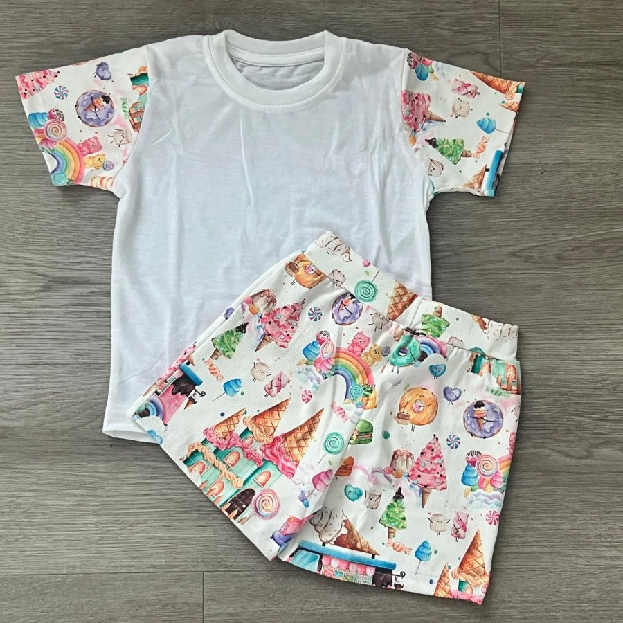 Pink Candyland shorts sets - Wraps and Blanks