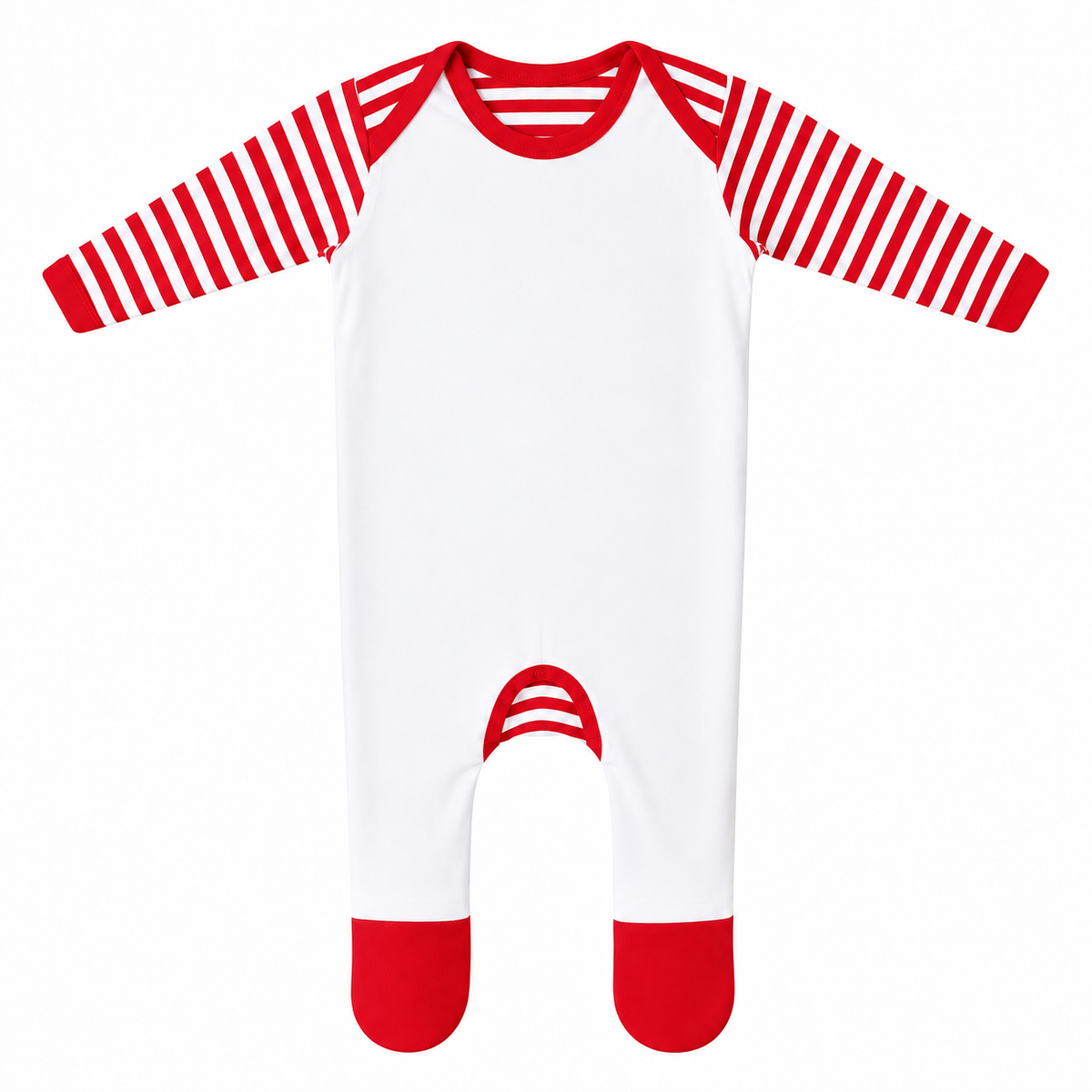 Red stripe sublimation rompers