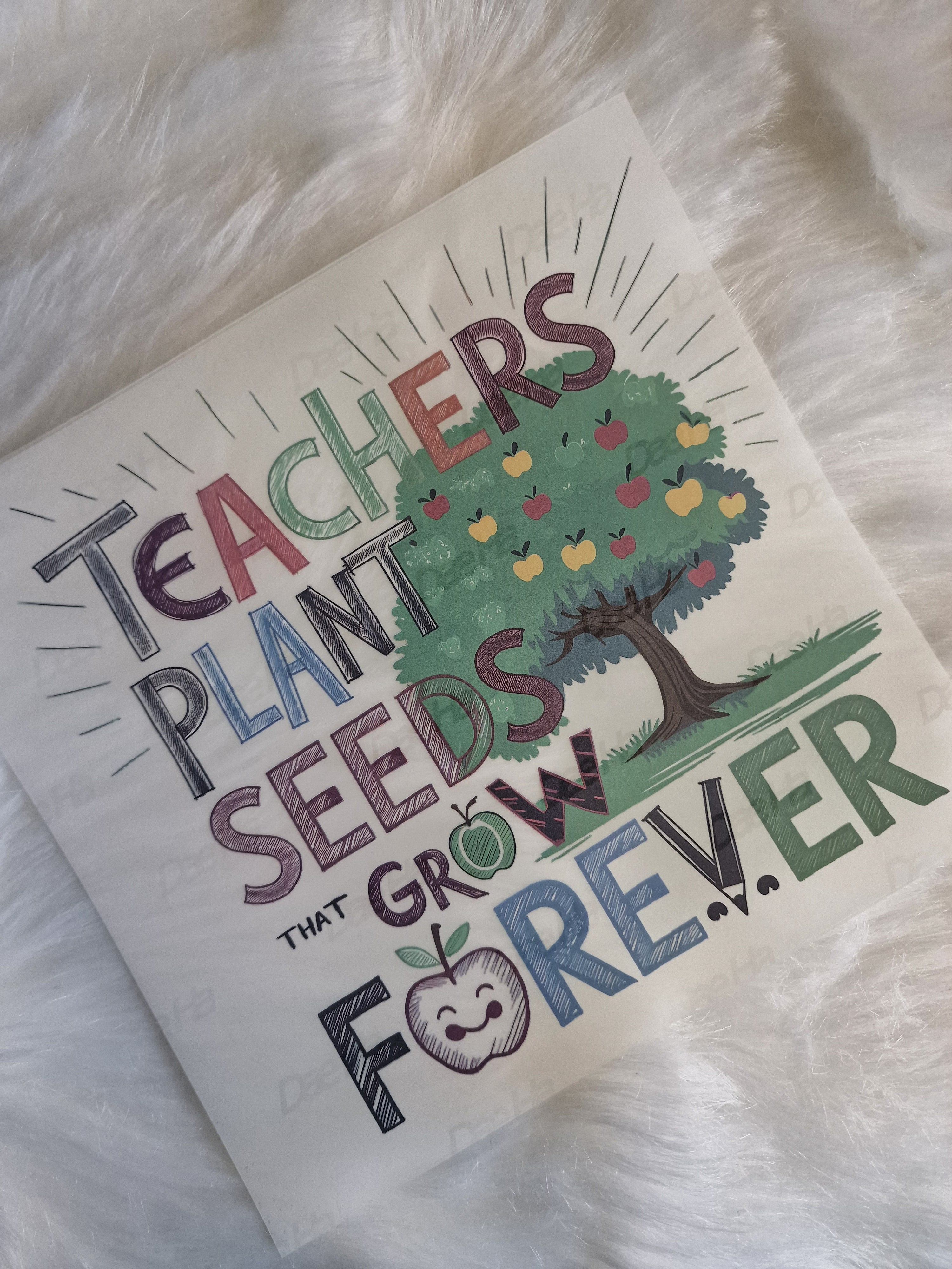 Teachers plant seeds 20cm DTF print - Wraps and Blanks
