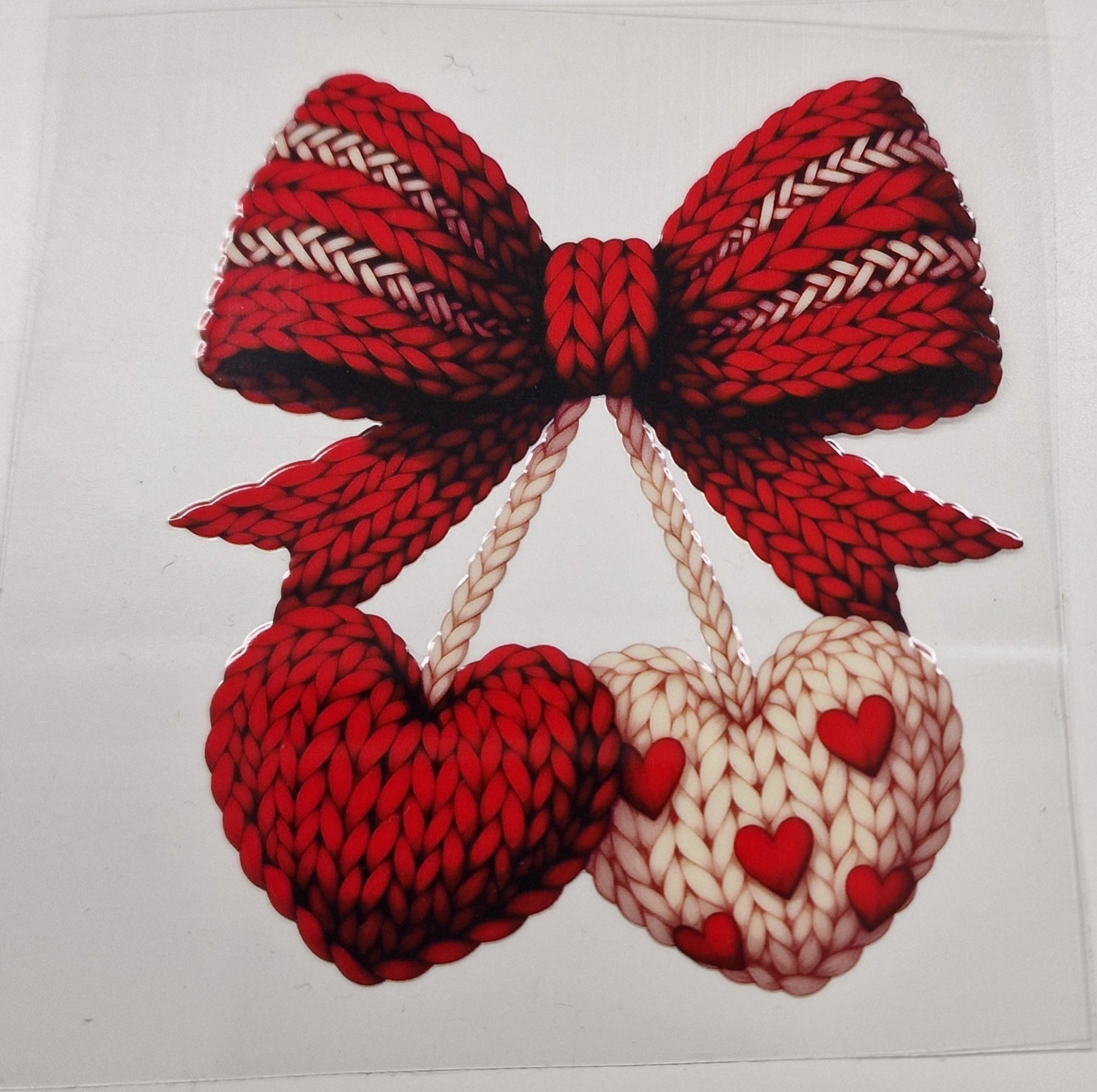 Cherries Faux Yarn 8cm UVDTF decal