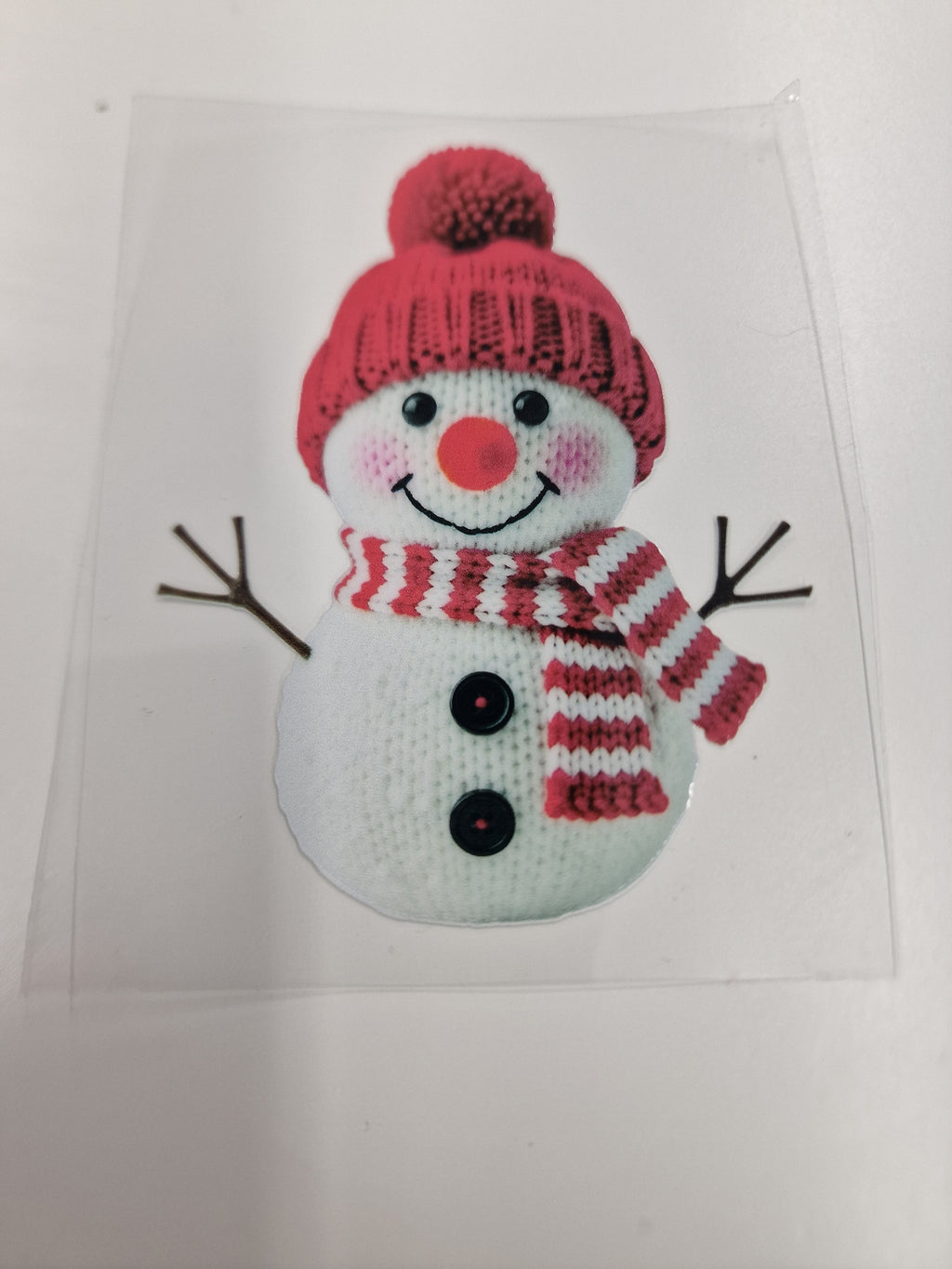 Snowman Faux Yarn 8cm UVDTF decal