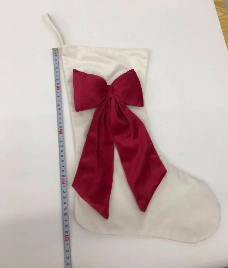 Velvet Christmas oversized bow stockings