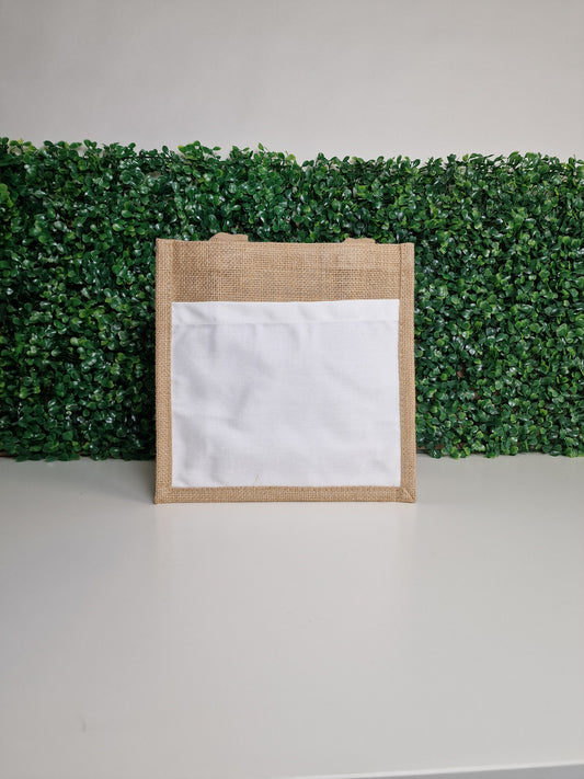 Sublimation pocket small jute bag