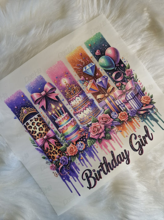 Birthday Girl 20cm DTF print