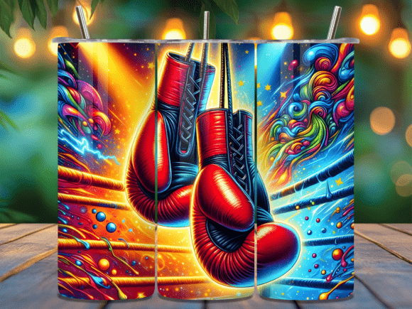 Boxing gloves red 20 oz sublimation print - Wraps and Blanks