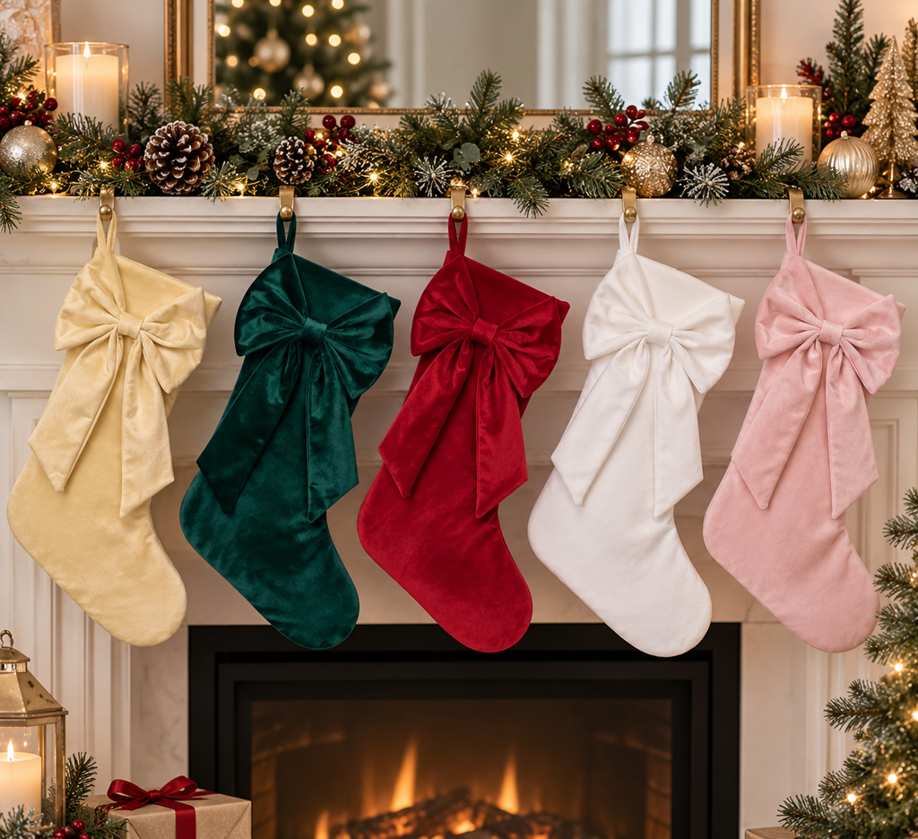 Velvet Christmas stockings