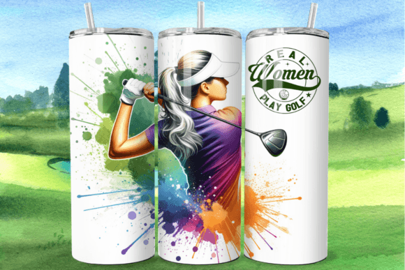 Golf girl 20 oz sublimation print - Wraps and Blanks