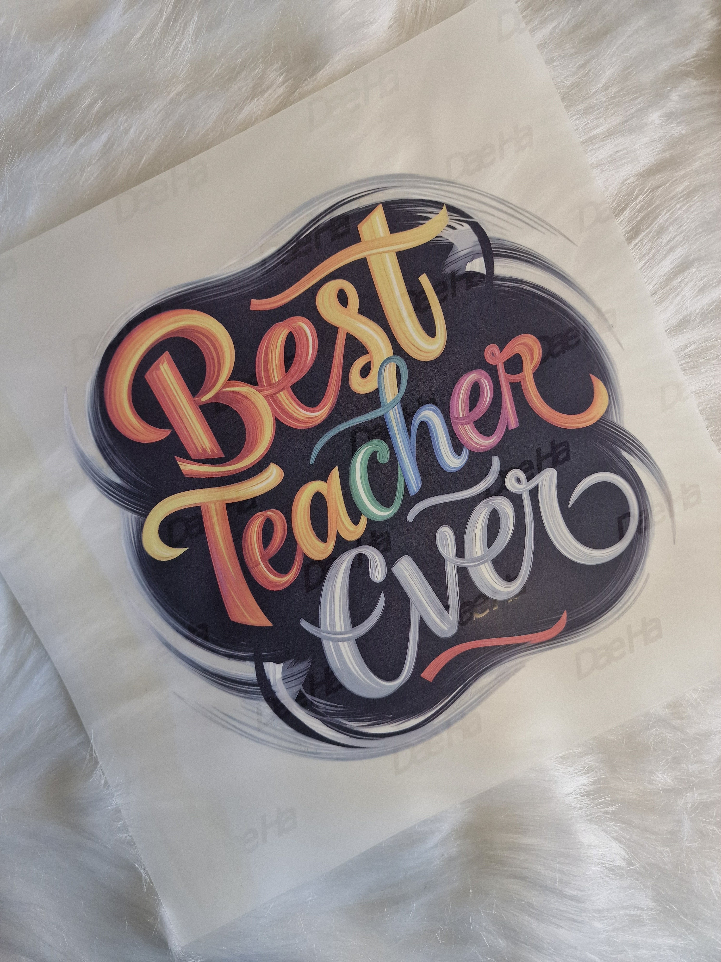Best Teacher ever 20cm DTF print - Wraps and Blanks
