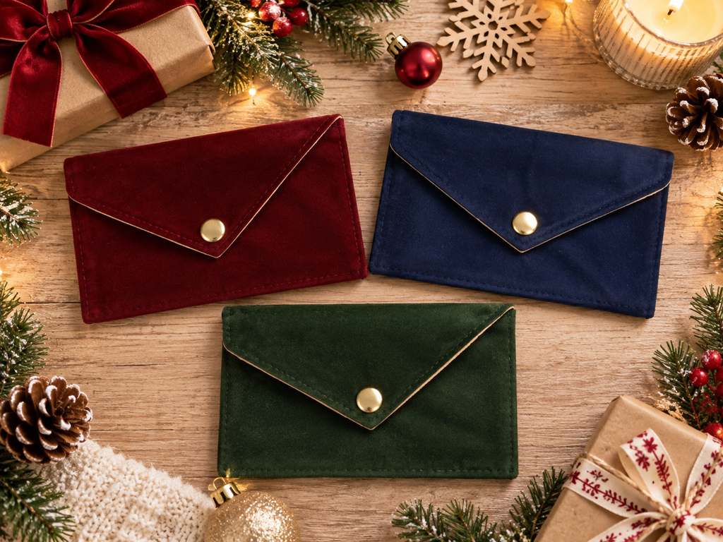Velvet gift card envelope / money wallet