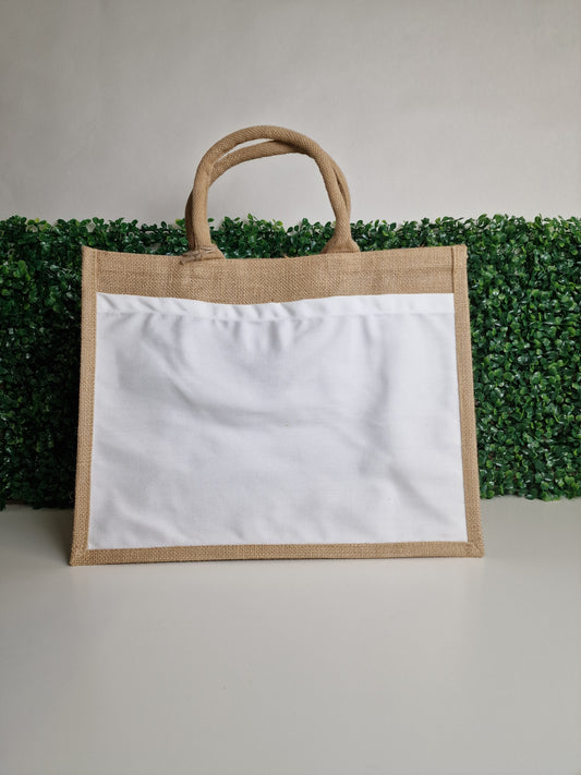 Sublimation pocket Large jute bag